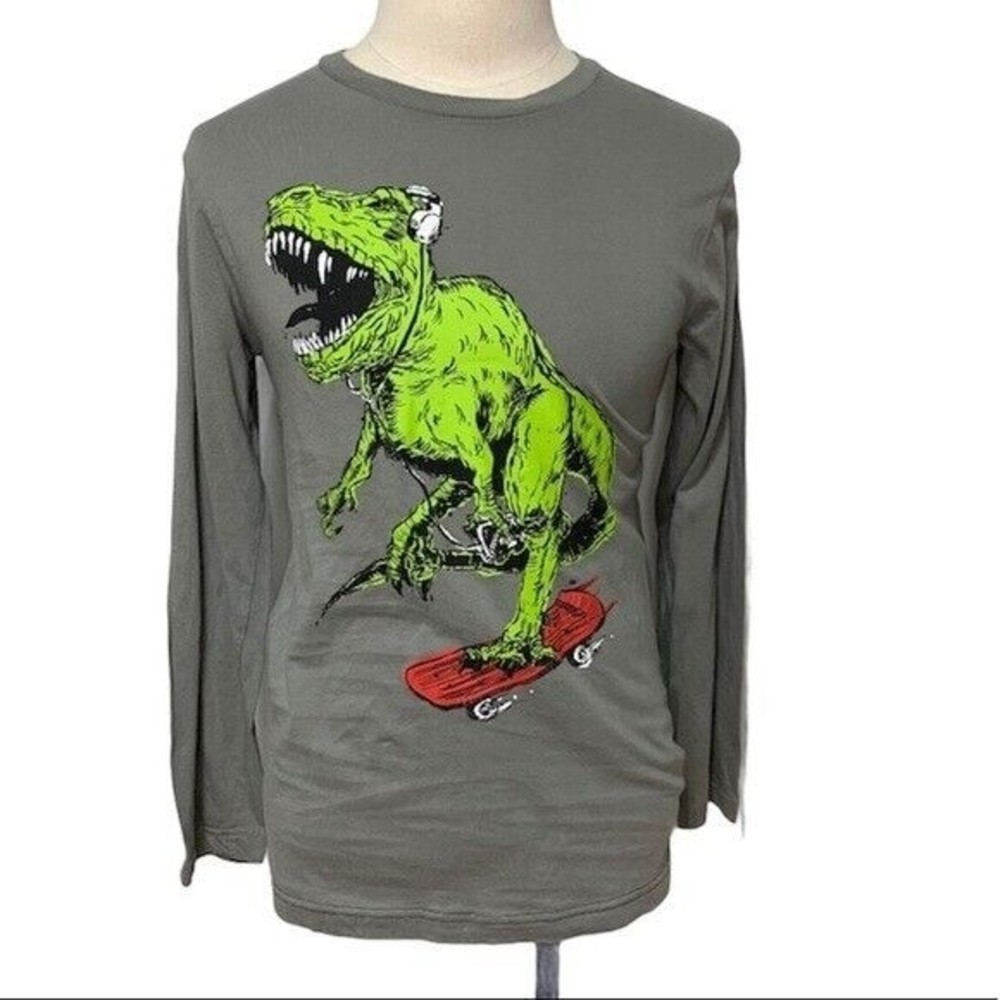 Dino tee Long Sleeves Circo Gray XL Slim unisex